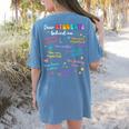 Dear Student Behind Me Teacher Appreciation Back To School Women's Comfort Colors T-Shirt Back Print Blue Jean