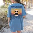 Dear Teacher I Talk To Everyone So Moving My Seat Won’t Help Women's Comfort Colors T-Shirt Back Print Blue Jean Dear Teacher I Talk To Everyone So Moving My Seat Won’t Help Women's Comfort Colors T-Shirt Back Print Blue Jean