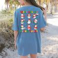 What Are We Doing Today PE Teacher Snowman Christmas Women's Comfort Colors T-Shirt Back Print Blue Jean What Are We Doing Today PE Teacher Snowman Christmas Women's Comfort Colors T-Shirt Back Print Blue Jean