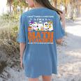 I Don't Need A Costume I'm A Math Teacher Halloween Women Women's Comfort Colors T-Shirt Back Print Blue Jean