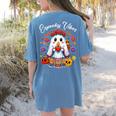 Espooky Vibes Maestra Halloween Spanish Mexican Teacher Women's Comfort Colors T-Shirt Back Print Blue Jean Espooky Vibes Maestra Halloween Spanish Mexican Teacher Women's Comfort Colors T-Shirt Back Print Blue Jean
