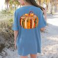 Fall Book Halloween Costume Autumn Pumpkin Teacher Kids Women's Comfort Colors T-Shirt Back Print Blue Jean Fall Book Halloween Costume Autumn Pumpkin Teacher Kids Women's Comfort Colors T-Shirt Back Print Blue Jean