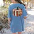 Fall Book Pumpkin Retro Reading Halloween Teacher Librarian Women's Comfort Colors T-Shirt Back Print Blue Jean Fall Book Pumpkin Retro Reading Halloween Teacher Librarian Women's Comfort Colors T-Shirt Back Print Blue Jean
