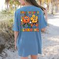 Fall In Love With Learning Thanksgiving Teacher Student Women's Comfort Colors T-Shirt Back Print Blue Jean Fall In Love With Learning Thanksgiving Teacher Student Women's Comfort Colors T-Shirt Back Print Blue Jean