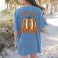 Fall In Love With Reading Pumpkin Autumn Librarians Teacher Women's Comfort Colors T-Shirt Back Print Blue Jean Fall In Love With Reading Pumpkin Autumn Librarians Teacher Women's Comfort Colors T-Shirt Back Print Blue Jean