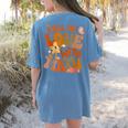 Fall In Love With Science Math Teacher Fall Thanksgiving Women's Comfort Colors T-Shirt Back Print Blue Jean