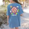 Farm Field Trip Squad Field Day 2025 Teachers Students Women's Comfort Colors T-Shirt Back Print Blue Jean