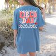 Field Day Red Team Outdoor Field Day Games For Kids Teacher Women's Comfort Colors T-Shirt Back Print Blue Jean