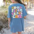In My Fifth Grade Era 5th Grade Era Teacher Back To School Women's Comfort Colors T-Shirt Back Print Blue Jean