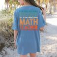 If At First You Don't Succeed Try Doing Math Teacher Women's Comfort Colors T-Shirt Back Print Blue Jean If At First You Don't Succeed Try Doing Math Teacher Women's Comfort Colors T-Shirt Back Print Blue Jean
