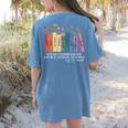 Floral Books Never Underestimate A Public School Teacher Women's Comfort Colors T-Shirt Back Print Blue Jean Floral Books Never Underestimate A Public School Teacher Women's Comfort Colors T-Shirt Back Print Blue Jean