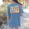 Fourth Grade Vibes Hello Team 4th Grade Teacher Kids Retro Women's Comfort Colors T-Shirt Back Print Blue Jean Fourth Grade Vibes Hello Team 4th Grade Teacher Kids Retro Women's Comfort Colors T-Shirt Back Print Blue Jean