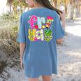 Fri-Yay Happy Friday Weekend Teacher Back To School Women's Comfort Colors T-Shirt Back Print Blue Jean Fri-Yay Happy Friday Weekend Teacher Back To School Women's Comfort Colors T-Shirt Back Print Blue Jean