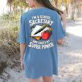 Front Office Teacher Admin Mother I'm A School Secretary Women's Comfort Colors T-Shirt Back Print Blue Jean Front Office Teacher Admin Mother I'm A School Secretary Women's Comfort Colors T-Shirt Back Print Blue Jean