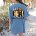 Fun Fall Book Lover Cute Teacher Student Halloween Women's Comfort Colors T-Shirt Back Print Blue Jean Fun Fall Book Lover Cute Teacher Student Halloween Women's Comfort Colors T-Shirt Back Print Blue Jean