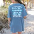 Fun German Teacher Appreciation Language Class Saying Women's Comfort Colors T-Shirt Back Print Blue Jean Fun German Teacher Appreciation Language Class Saying Women's Comfort Colors T-Shirt Back Print Blue Jean