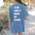 Funny Art Teacher Women's Comfort Colors T-Shirt Back Print Blue Jean Funny Art Teacher Women's Comfort Colors T-Shirt Back Print Blue Jean
