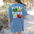 Future Teacher With Canyon And Book Teacher Men Women Girls Kids Women's Comfort Colors T-Shirt Back Print Blue Jean Future Teacher With Canyon And Book Teacher Men Women Girls Kids Women's Comfort Colors T-Shirt Back Print Blue Jean