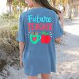 Future Teacher Education Student Women's Comfort Colors T-Shirt Back Print Blue Jean Future Teacher Education Student Women's Comfort Colors T-Shirt Back Print Blue Jean
