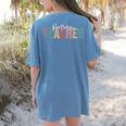 Future Teacher Student Teaching School Teacher In Progress Women's Comfort Colors T-Shirt Back Print Blue Jean