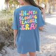 In My Glowing Teacher Era Teaching Back To School Women's Comfort Colors T-Shirt Back Print Blue Jean In My Glowing Teacher Era Teaching Back To School Women's Comfort Colors T-Shirt Back Print Blue Jean
