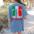 The Golf Of Mexico Golf Player Golf Teacher Golfer For Men Women Women's Comfort Colors T-Shirt Back Print Blue Jean