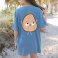 Good Egg Teacher Halloween Costume The Couch Potato Women's Comfort Colors T-Shirt Back Print Blue Jean