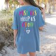 Growth Mindset Positive Back To School Teacher Student Women's Comfort Colors T-Shirt Back Print Blue Jean Growth Mindset Positive Back To School Teacher Student Women's Comfort Colors T-Shirt Back Print Blue Jean