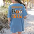 Halloween Kindergarten Boo Crew Kinder Teacher Student Women's Comfort Colors T-Shirt Back Print Blue Jean Halloween Kindergarten Boo Crew Kinder Teacher Student Women's Comfort Colors T-Shirt Back Print Blue Jean