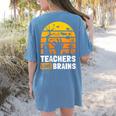 Halloween Teachers Science Math Teachers Love Brains Women's Comfort Colors T-Shirt Back Print Blue Jean Halloween Teachers Science Math Teachers Love Brains Women's Comfort Colors T-Shirt Back Print Blue Jean