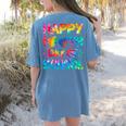Happy 100th Day Of School Teacher Student 100 Days Tie Dye Men Women Kids Women's Comfort Colors T-Shirt Back Print Blue Jean Happy 100th Day Of School Teacher Student 100 Days Tie Dye Men Women Kids Women's Comfort Colors T-Shirt Back Print Blue Jean