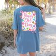 Happy Dot Day Bow Coquette For Teacher Girls Women's Comfort Colors T-Shirt Back Print Blue Jean Happy Dot Day Bow Coquette For Teacher Girls Women's Comfort Colors T-Shirt Back Print Blue Jean
