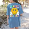 Happy Fri-Yay Teacher Friday Weekend School Women's Comfort Colors T-Shirt Back Print Blue Jean Happy Fri-Yay Teacher Friday Weekend School Women's Comfort Colors T-Shirt Back Print Blue Jean
