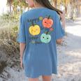 Happy To See Your Face Teacher Apple Women's Comfort Colors T-Shirt Back Print Blue Jean Happy To See Your Face Teacher Apple Women's Comfort Colors T-Shirt Back Print Blue Jean