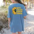 We Can Do Hard Things Kids Teacher Back To School Women's Comfort Colors T-Shirt Back Print Blue Jean We Can Do Hard Things Kids Teacher Back To School Women's Comfort Colors T-Shirt Back Print Blue Jean