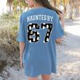 Haunted By 6 7 67 Six Seven Halloween Teacher Mom Women's Comfort Colors T-Shirt Back Print Blue Jean Haunted By 6 7 67 Six Seven Halloween Teacher Mom Women's Comfort Colors T-Shirt Back Print Blue Jean