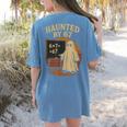 Haunted By 67 Ghost Math Joke Student Halloween Nerd Teacher Women's Comfort Colors T-Shirt Back Print Blue Jean Haunted By 67 Ghost Math Joke Student Halloween Nerd Teacher Women's Comfort Colors T-Shirt Back Print Blue Jean