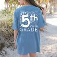 Hello 5th Grade Here I Come Teacher Fifth Grade Boys Girls Women's Comfort Colors T-Shirt Back Print Blue Jean