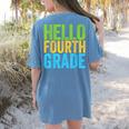 Hello Fourth Grade Shirt 4th Grade Boy Girl Student Teacher Women's Comfort Colors T-Shirt Back Print Blue Jean Hello Fourth Grade Shirt 4th Grade Boy Girl Student Teacher Women's Comfort Colors T-Shirt Back Print Blue Jean