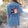 Hocus Pocus I Need Coffee To Focus Halloween Teacher Women's Comfort Colors T-Shirt Back Print Blue Jean
