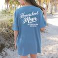 Homeschool Life Homeschool Mom Homeschool Dad Teacher Kids Women's Comfort Colors T-Shirt Back Print Blue Jean