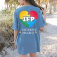 IEP I Encourage Progress Special Education School Teacher Women's Comfort Colors T-Shirt Back Print Blue Jean IEP I Encourage Progress Special Education School Teacher Women's Comfort Colors T-Shirt Back Print Blue Jean