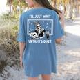 I'Ll Just Wait Until It's Quiet Halloween Teacher Mom Women's Comfort Colors T-Shirt Back Print Blue Jean I'Ll Just Wait Until It's Quiet Halloween Teacher Mom Women's Comfort Colors T-Shirt Back Print Blue Jean