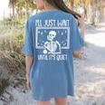 Ill Just Wait Until Its Quiet Teacher Lazy Halloween Costume Women's Comfort Colors T-Shirt Back Print Blue Jean Ill Just Wait Until Its Quiet Teacher Lazy Halloween Costume Women's Comfort Colors T-Shirt Back Print Blue Jean