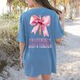 I'm Literally Just a Teacher Pencil Coquette Bow School Women's Comfort Colors T-Shirt Back Print Blue Jean I'm Literally Just a Teacher Pencil Coquette Bow School Women's Comfort Colors T-Shirt Back Print Blue Jean