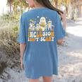 Inclusion Isn't Scary Mummy Boo Ghost Halloween SLP Teacher Women's Comfort Colors T-Shirt Back Print Blue Jean Inclusion Isn't Scary Mummy Boo Ghost Halloween SLP Teacher Women's Comfort Colors T-Shirt Back Print Blue Jean