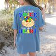 I Am Their Voice They Are My Heart Autism Awareness Teacher Women's Comfort Colors T-Shirt Back Print Blue Jean