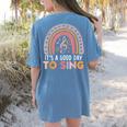 It's A Good Day To Sing Back To School Music Teacher Women's Comfort Colors T-Shirt Back Print Blue Jean It's A Good Day To Sing Back To School Music Teacher Women's Comfort Colors T-Shirt Back Print Blue Jean