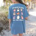 It’s Okay To Feel All The Feels Special Ed Teacher Halloween Women's Comfort Colors T-Shirt Back Print Blue Jean