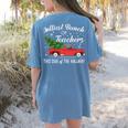 Jolliest Bunch Of Teachers This Side Of The Hallway Women's Comfort Colors T-Shirt Back Print Blue Jean Jolliest Bunch Of Teachers This Side Of The Hallway Women's Comfort Colors T-Shirt Back Print Blue Jean